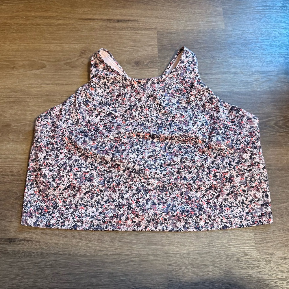 Athleta Multicolored Spotted Sportsbra